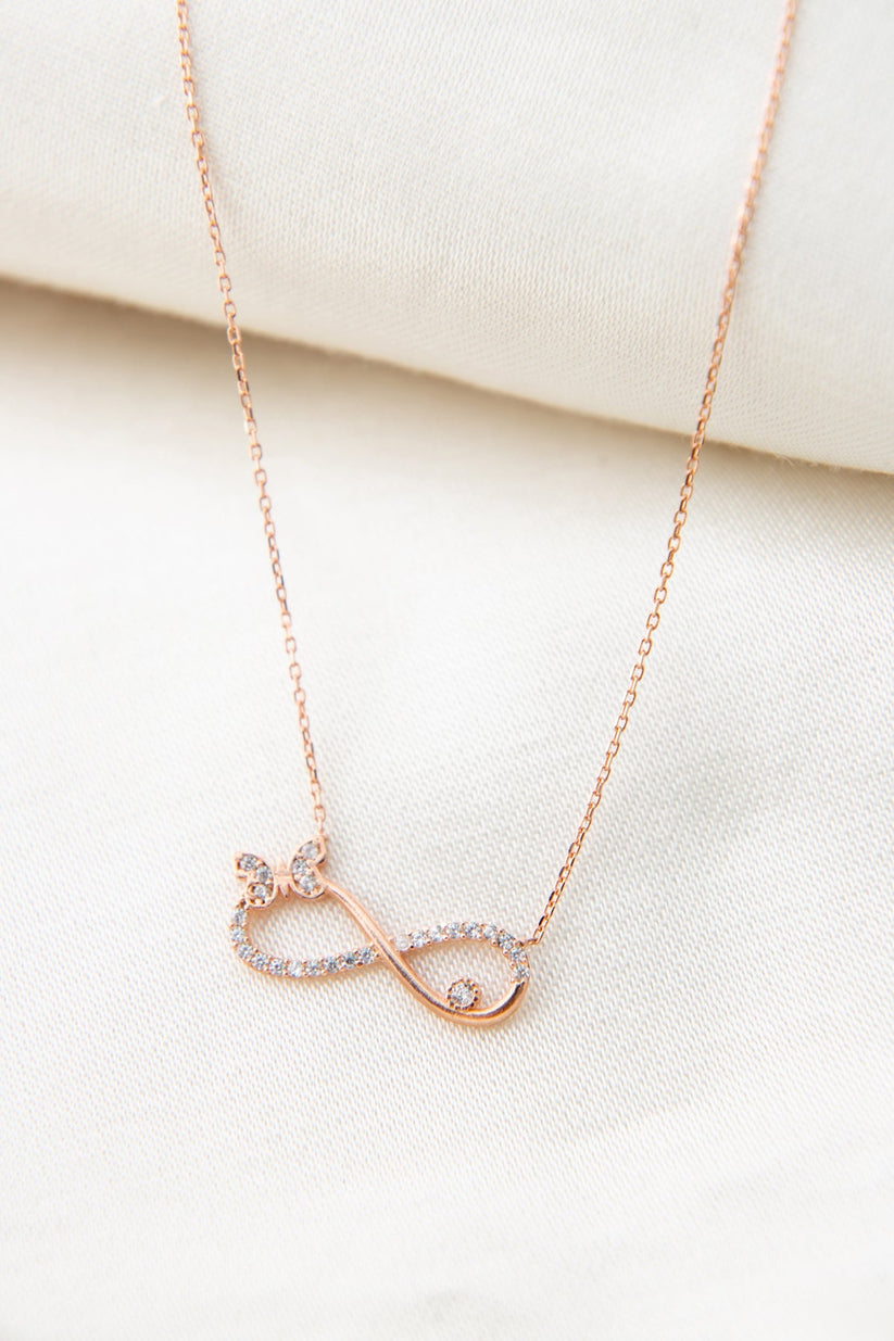 Infinity silver necklace